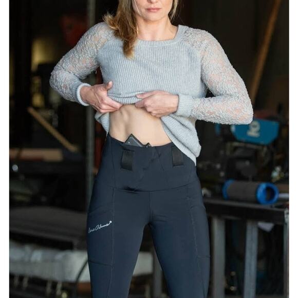 Dene Adams Black Concealed Carry Leggings S Great Condition - Picture 1 of 15